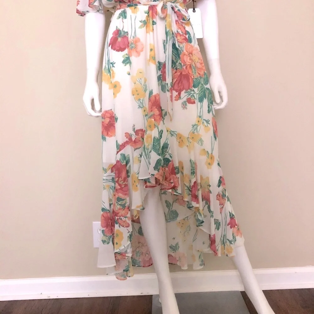 Leith flutter sleeve high low dress - Picture 5 of 15